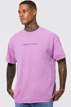 Limited Embroidered Overdye T-shirt | UK^boohooMAN Sale