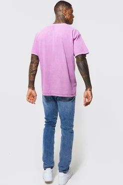 Limited Embroidered Overdye T-shirt | UK^boohooMAN Sale