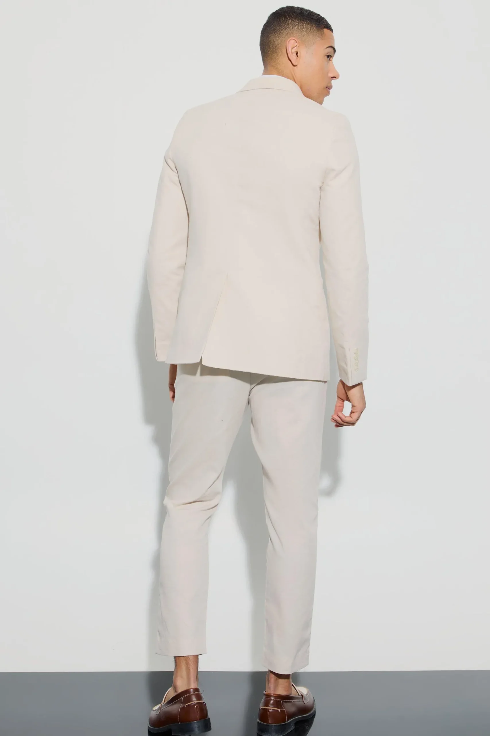 boohooMAN Linen Blend Tailored Tapered Trousers | UK| Suits & Tailoring