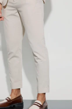 boohooMAN Linen Blend Tailored Tapered Trousers | UK| Suits & Tailoring