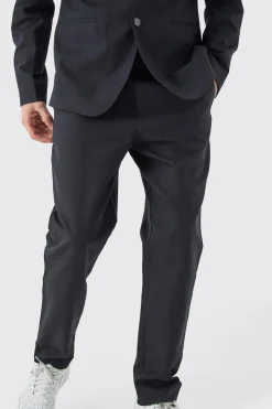 boohooMAN Linen Blend Tailored Trousers | UK| Suits & Tailoring