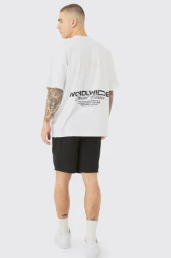 boohooMAN Linen Look Pin Tuck Elasticated Waist Relaxed Shorts | UK| Suits & Tailoring|Shorts