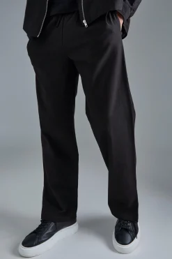 boohooMAN Linen Mix Smart Split Hem Straight Trousers | UK| Suits & Tailoring|Trousers