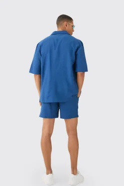 boohooMAN Linen Pocket Detail Shirt & Short Set | UK| Sets & Co-Ords