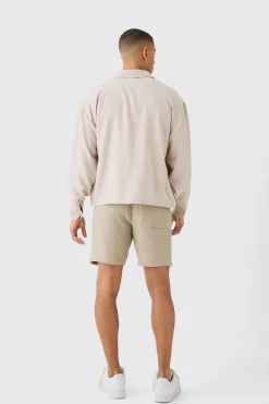 boohooMAN Linen Zip Through Overshirt | UK| Shirts