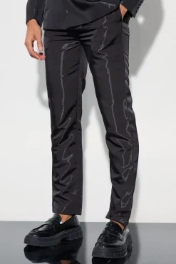 boohooMAN Liquid Metallic Straight Leg Suit Trousers | UK| Suits & Tailoring
