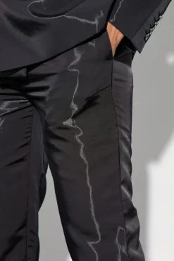 boohooMAN Liquid Metallic Straight Leg Suit Trousers | UK| Suits & Tailoring