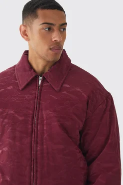 boohooMAN Liquid Satin Pu Padded Colla Bomber Jacket In | UK| Coats & Jackets