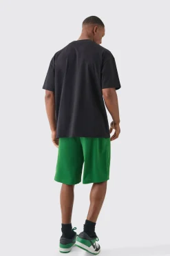 boohooMAN Long Length Los Angeles Basketball Short | UK| Shorts