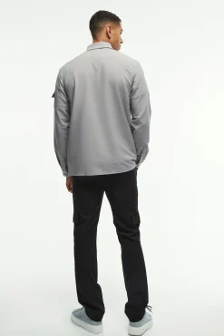 boohooMAN Long Sleeve 4 Way Stretch Fit Overshirt | UK| Shirts