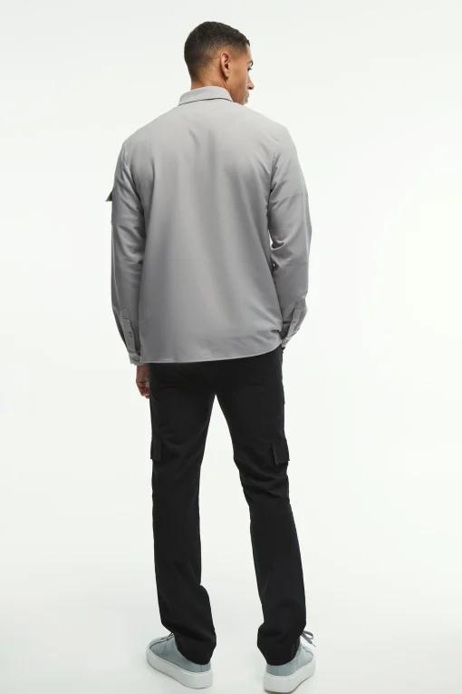 boohooMAN Long Sleeve 4 Way Stretch Fit Overshirt | UK| Shirts