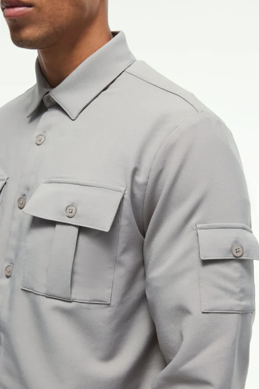 boohooMAN Long Sleeve 4 Way Stretch Fit Overshirt | UK| Shirts