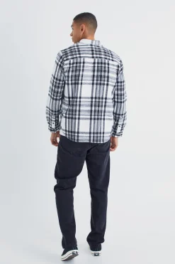 boohooMAN Long Sleeve Check Zip Overshirt | UK| Shirts