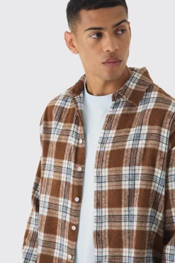 boohooMAN Long Sleeve Checked Boxy Shirt | UK| Shirts