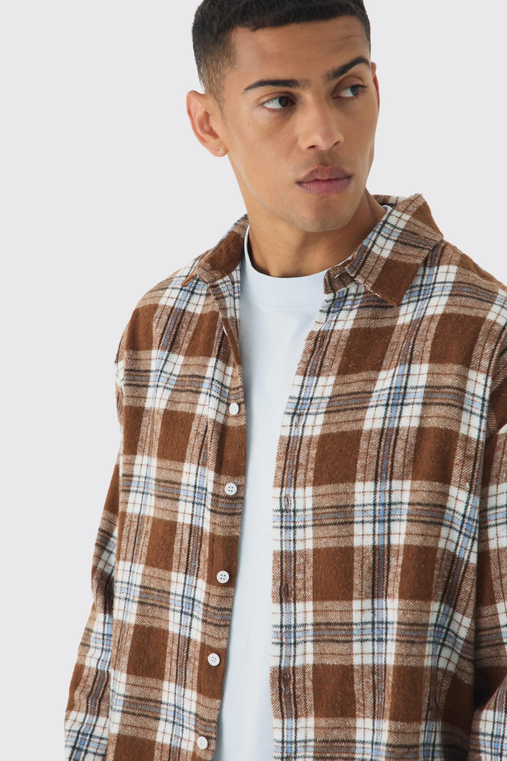 boohooMAN Long Sleeve Checked Boxy Shirt | UK| Shirts