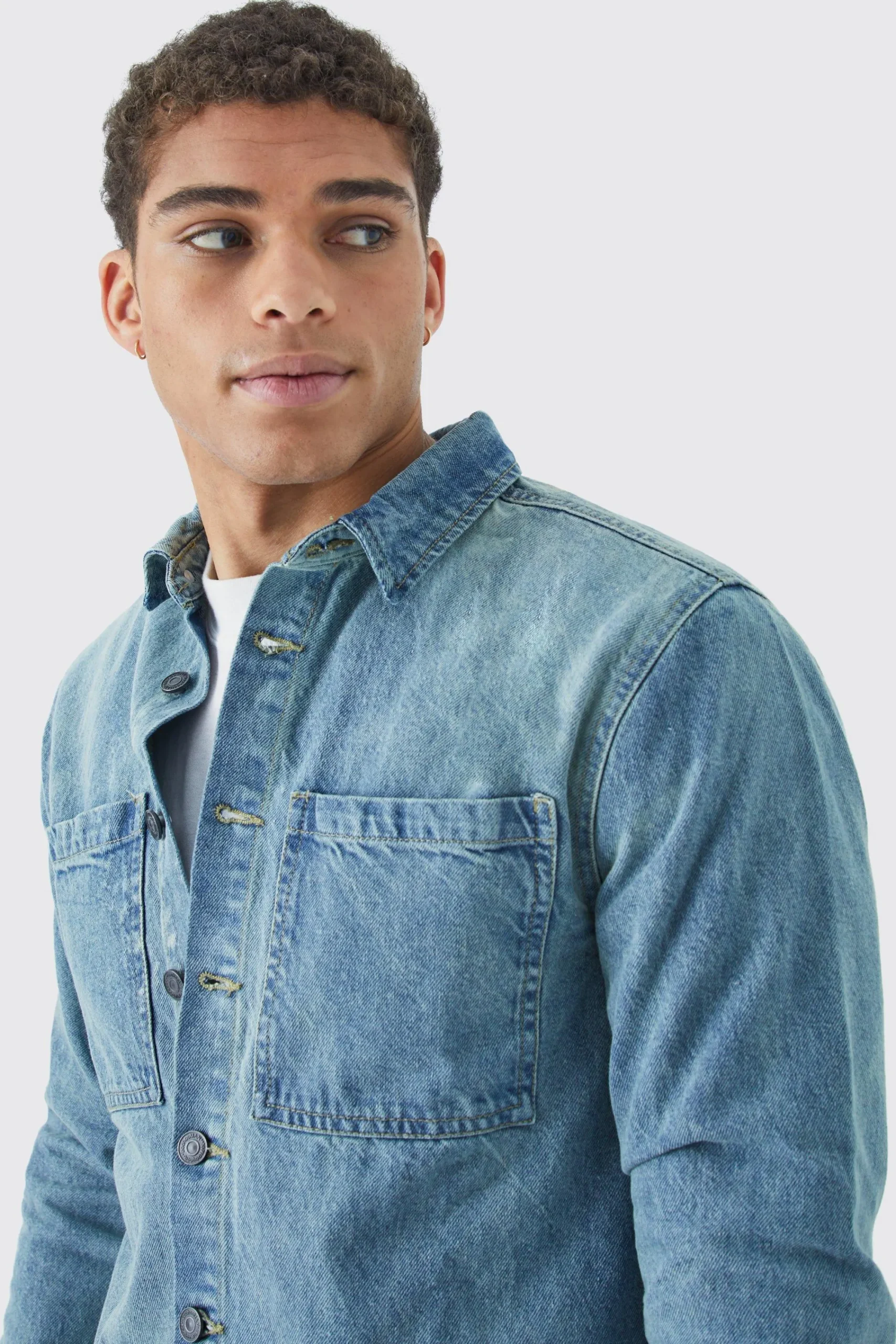 boohooMAN Long Sleeve Denim Overshirt | UK| Shirts