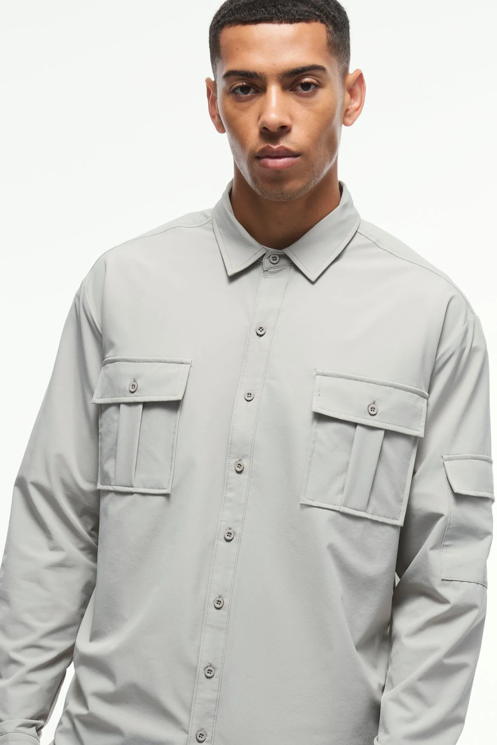 boohooMAN Long Sleeve Lightweight Oversized Overshirt | UK| Shirts