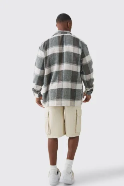 boohooMAN Long Sleeve Oversized Textured Check Shirt | UK| Shirts