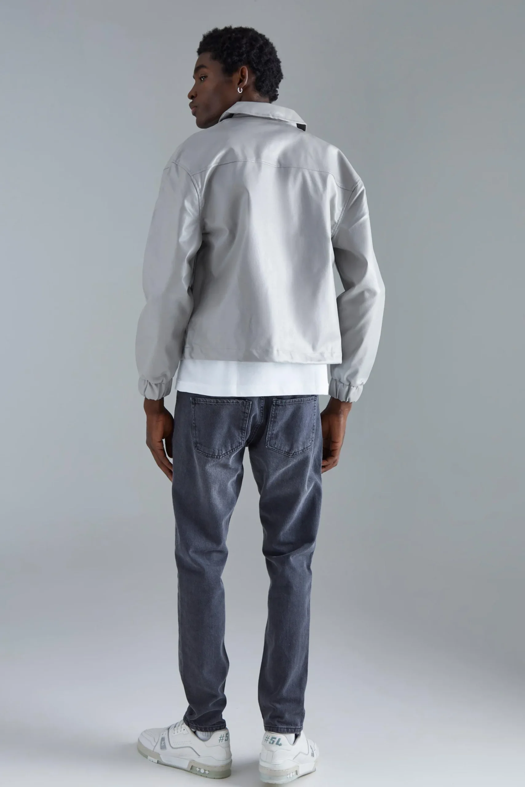 boohooMAN Long Sleeve Pu Boxy Popper Cord Overshirt | UK| Shirts