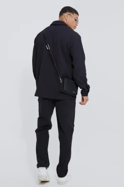 boohooMAN Long Sleeve Revere Oversized Pleated Shirt | UK| Shirts|Sets & Co-Ords