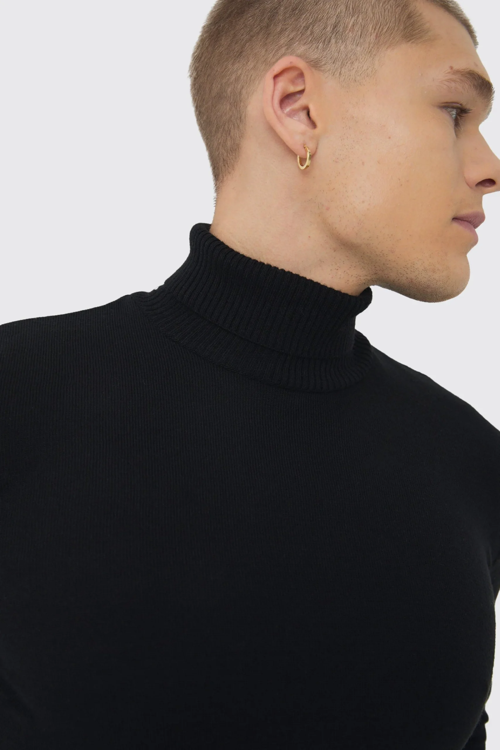 boohooMAN Long Sleeve Roll Neck Jumper In | UK| Knitwear