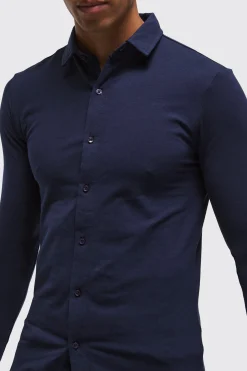 boohooMAN Long Sleeve Stretch Fit Jersey Shirt | UK| Shirts