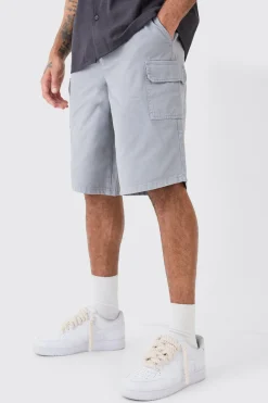 boohooMAN Longer Length Relaxed Fit Elasticated Waist Cargo Shorts | UK| Shorts
