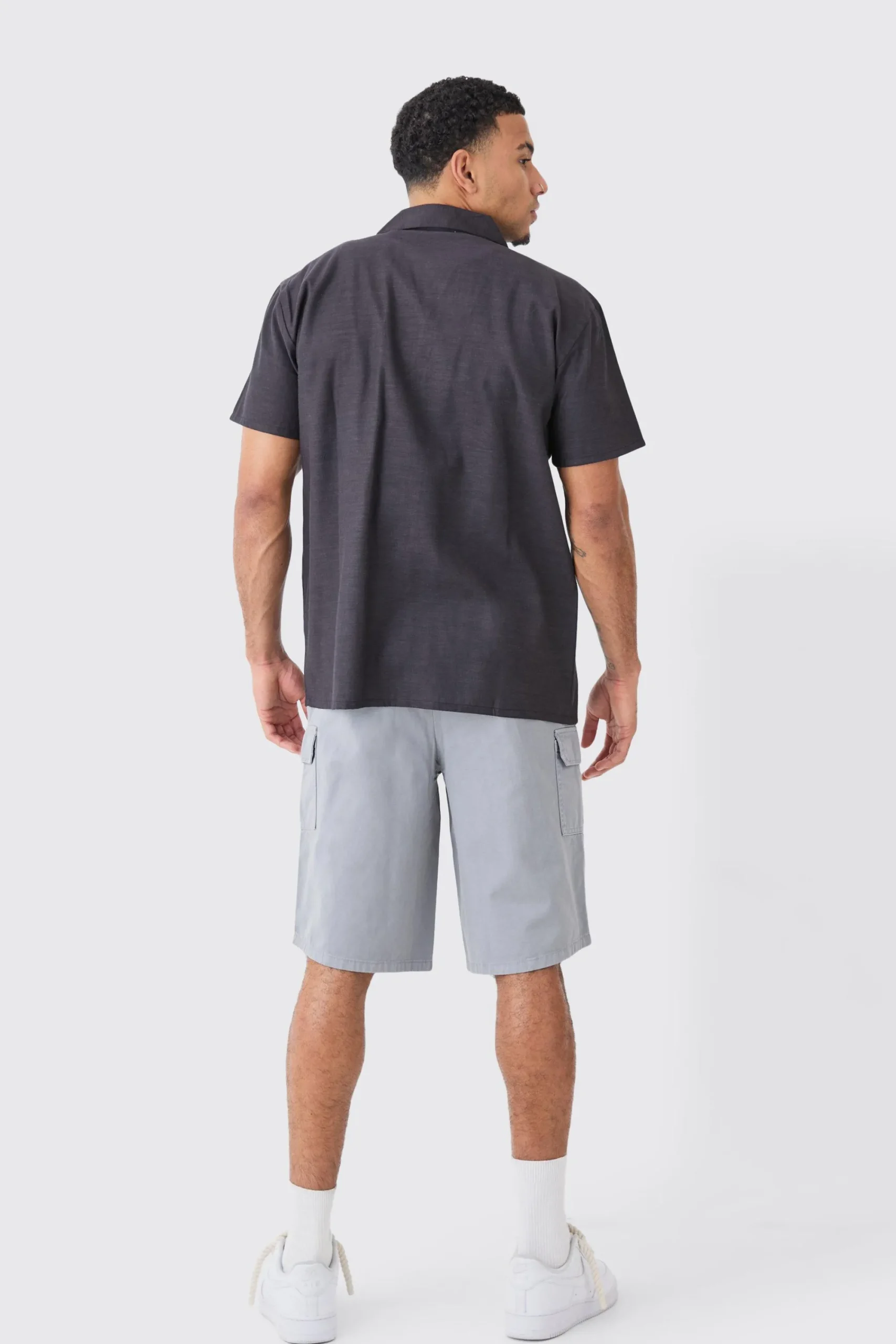 boohooMAN Longer Length Relaxed Fit Elasticated Waist Cargo Shorts | UK| Shorts