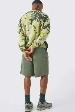 boohooMAN Longer Length Relaxed Fit Elasticated Waist Cargo Shorts | UK| Shorts