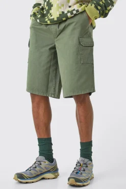 boohooMAN Longer Length Relaxed Fit Elasticated Waist Cargo Shorts | UK| Shorts