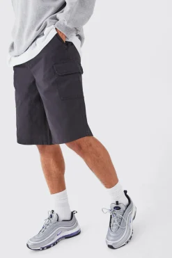 boohooMAN Longer Length Relaxed Fit Elasticated Waist Cargo Shorts | UK| Shorts
