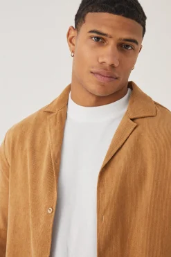 boohooMAN Longsleeve Textured Rib Revere Shirt | UK| Shirts