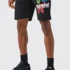 boohooMAN Loose Fit Blurred Butterfly Jersey Short | UK| Shorts
