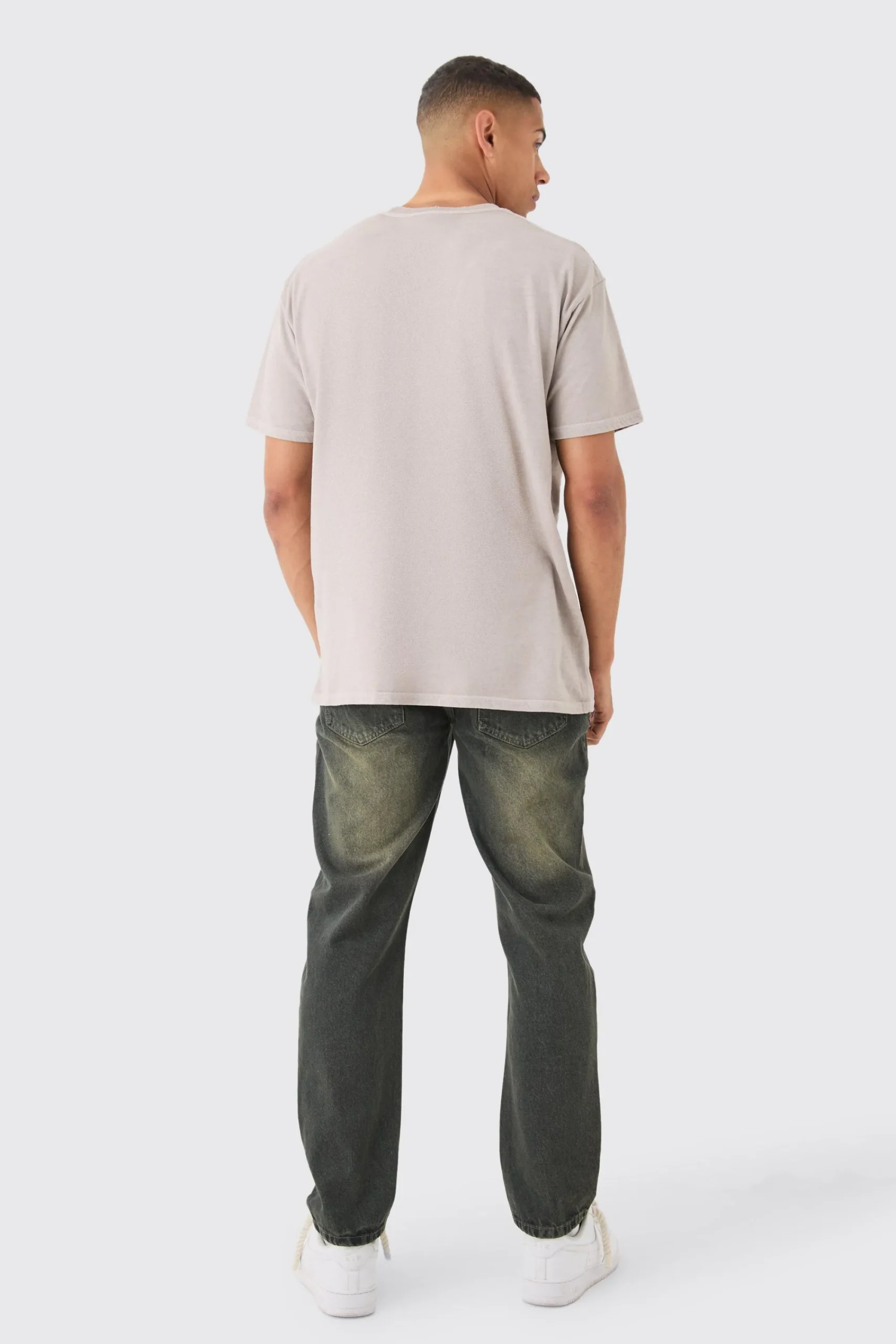 Loose Fit Distressed Wash T-shirt | UK^boohooMAN Hot