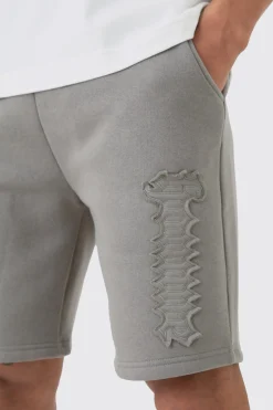 boohooMAN Loose Fit Homme Self Fabric Applique Shorts | UK| Shorts