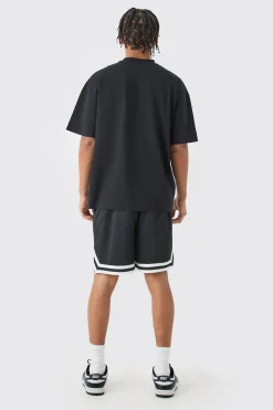 boohooMAN Loose Fit Mesh Short Length Basketball Short | UK| Shorts