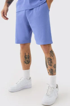 boohooMAN Loose Fit Mid Length Heavyweight Ribbed Shorts | UK| Shorts