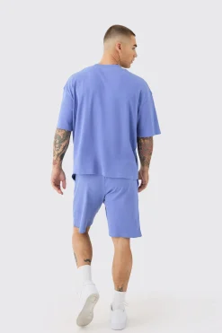 boohooMAN Loose Fit Mid Length Heavyweight Ribbed Shorts | UK| Shorts