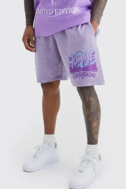 boohooMAN Loose Fit Overdyed Homme Print Short | UK| Shorts
