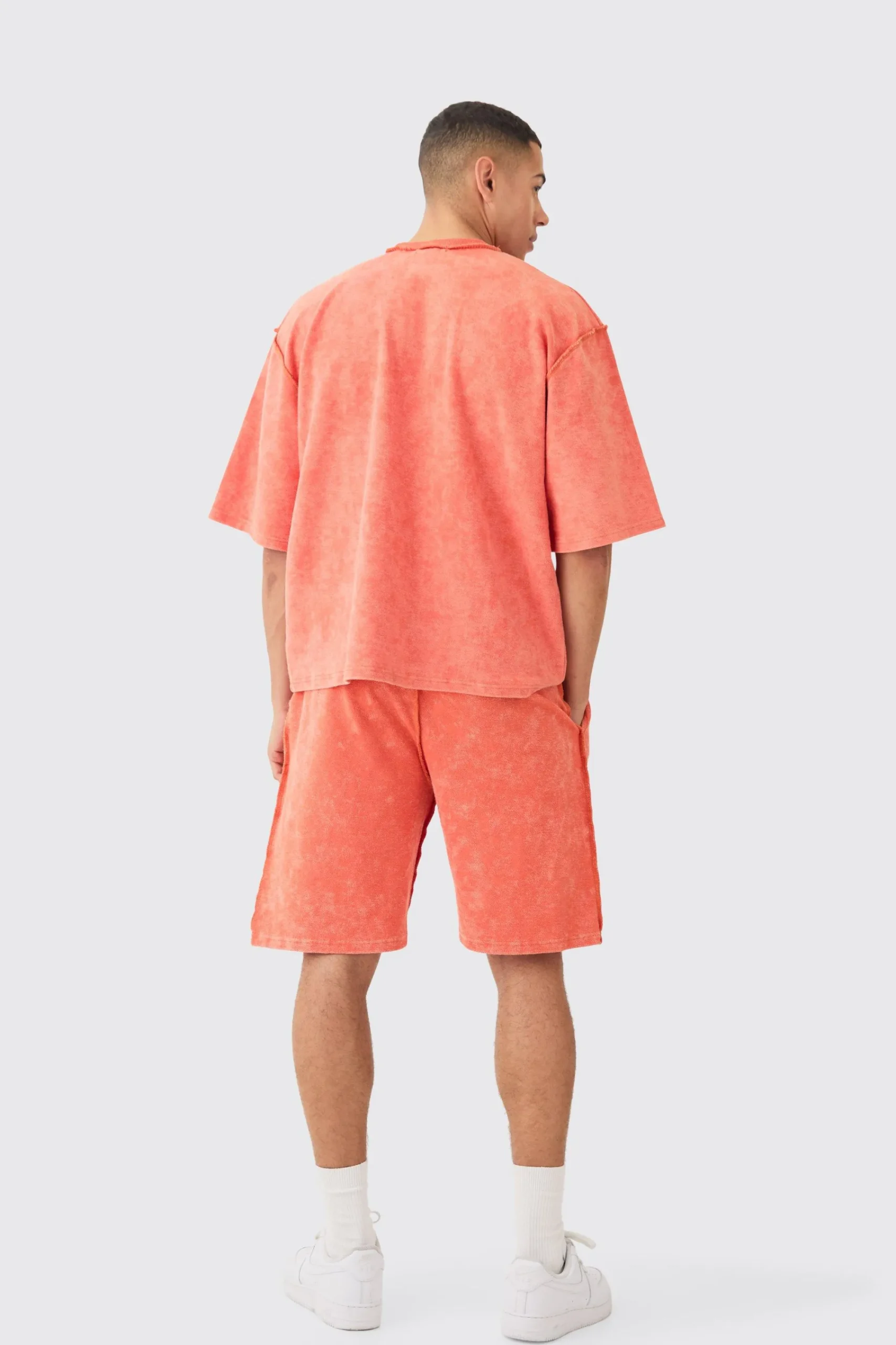boohooMAN Loose Fit Reverse Loopback Printed Shorts | UK| Shorts