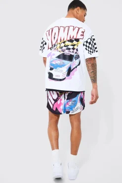 boohooMAN Loose Fit Short Length Graphic Short | UK| Shorts