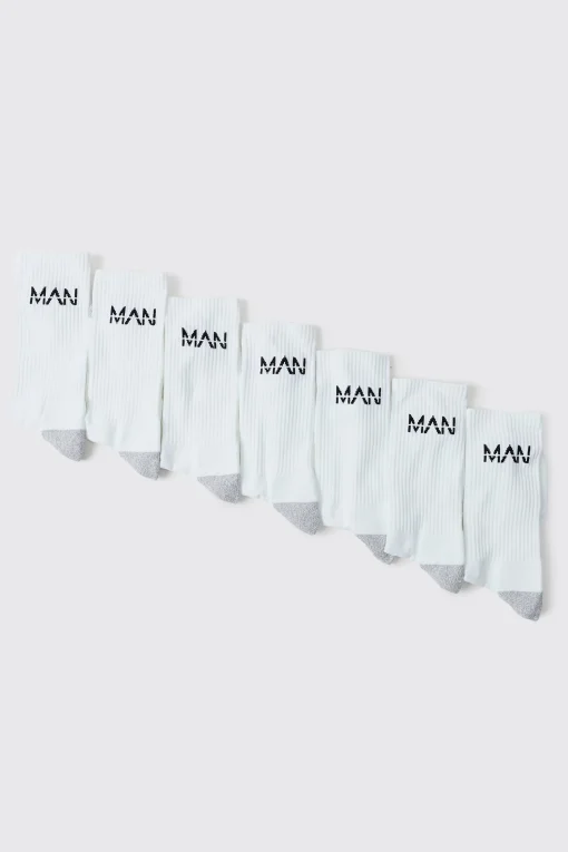 boohooMAN Man Active Cushioned Training Crew 7 Pack Socks | UK| Underwear & Socks|Underwear & Socks