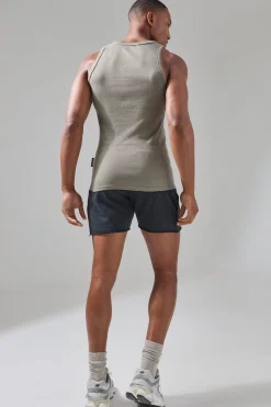 Man Active Gym Muscle Fit Ribbed Vest | UK^boohooMAN Online