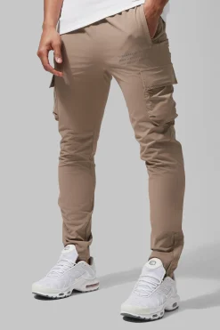 boohooMAN Man Active Gym Technical Tapered Cargo Jogger | UK| Trousers|Joggers