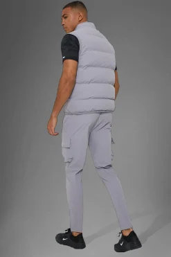 boohooMAN Man Active Gym Technical Tapered Cargo Jogger | UK| Trousers|Joggers