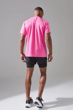 Man Active Marl Performance T-shirt | UK^boohooMAN