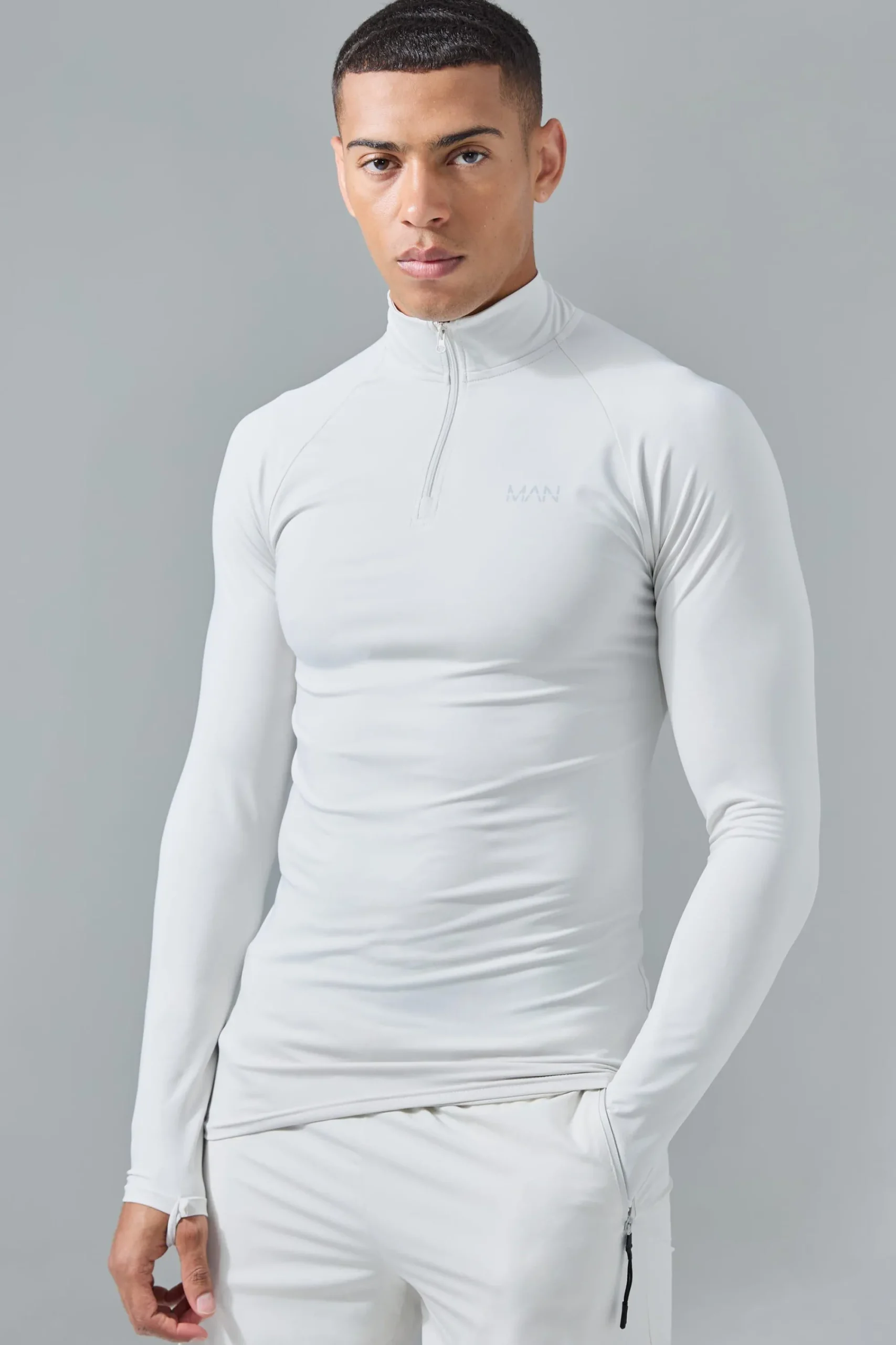 boohooMAN Man Active Muscle Fit 1/4 Zip Top | UK| Hoodies & Sweatshirts