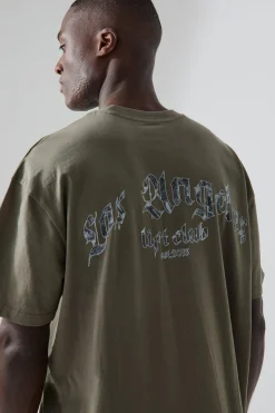 Man Active Oversized La Lift Club T-shirt | UK^boohooMAN Discount