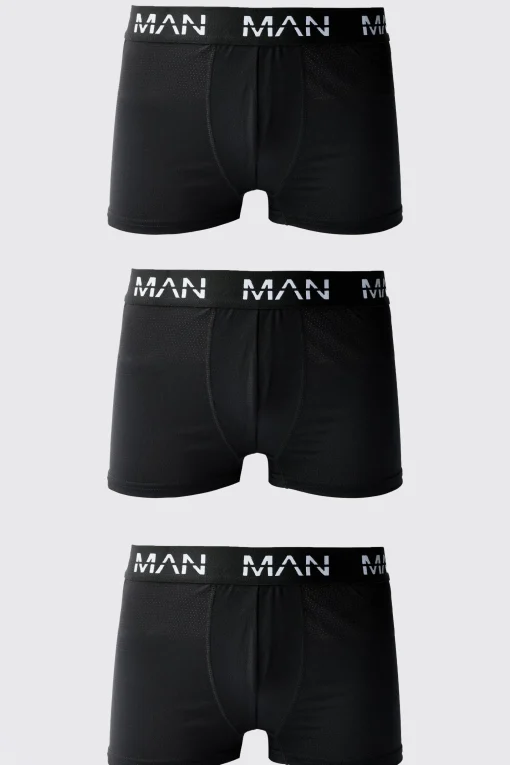 boohooMAN Man Active Performance 3 Pack Boxer | UK| Underwear & Socks|Underwear & Socks