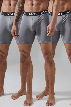 boohooMAN Man Active Performance 7inch Long 3 Pack Boxer | UK| Underwear & Socks|Underwear & Socks